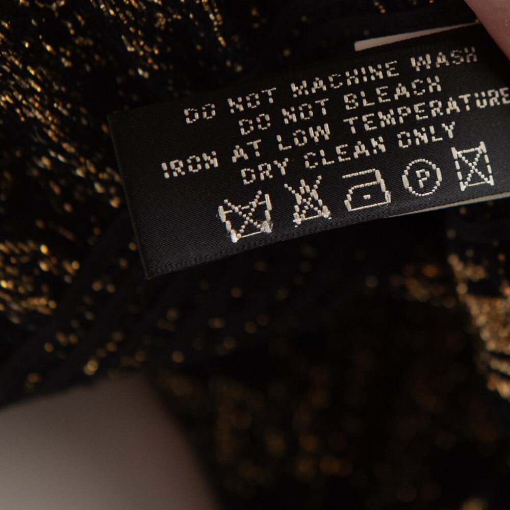 Ralph Lauren Vintage Silk Embroidered Kimono Black Label Black Gold One Size - Picture 5 of 10